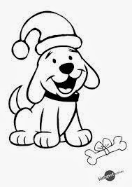 Christmas Puppy Coloring Pages 4