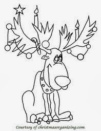 Christmas Reindeer Coloring Pages 4