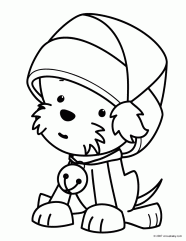 5 Christmas Puppy Coloring Pages Printable Free Christmas Coloring Pages For Kids