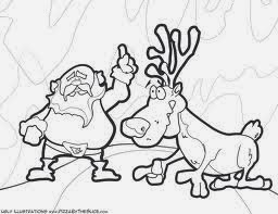 Christmas Reindeer Coloring Pages 3