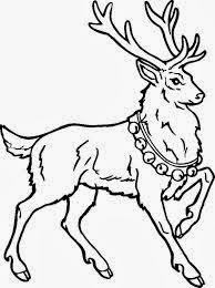 Christmas Reindeer Coloring Pages 1