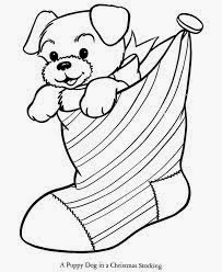 Christmas Puppy Coloring Pages 3