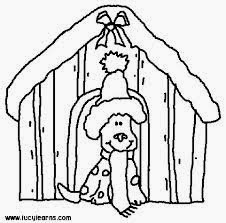 Christmas Puppy Coloring Pages 5