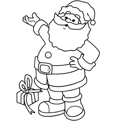 Coloring Pages Of Santa Claus For Kids 1