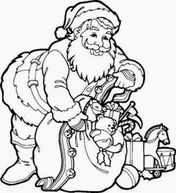 Coloring Pages Of Santa Claus For Kids 3