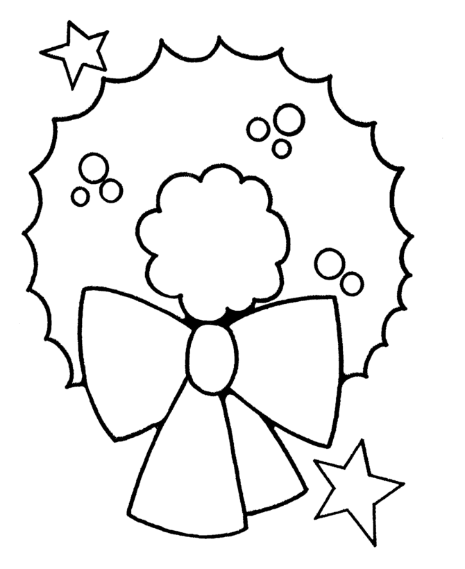 7 Easy Christmas Coloring Pages For Toddlers Free