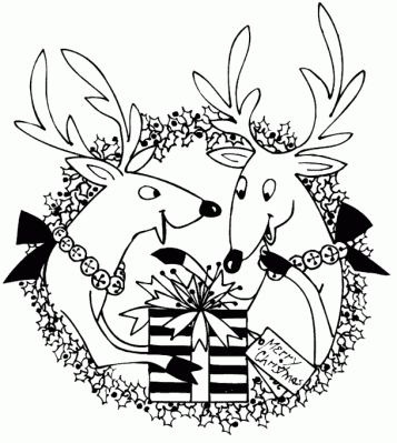 Christmas Reindeer Coloring Pages 6