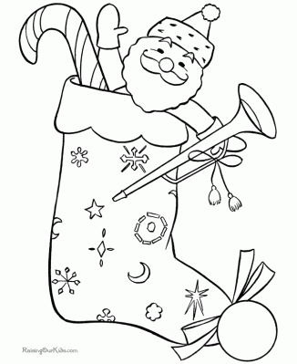Stocking Coloring Pages 4