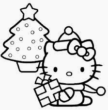 Christmas Hello Kitty Coloring Pages 6