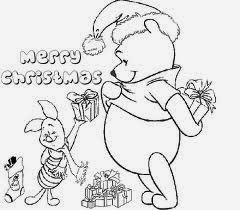 Winnie The Pooh Disney Christmas Coloring Pages 3
